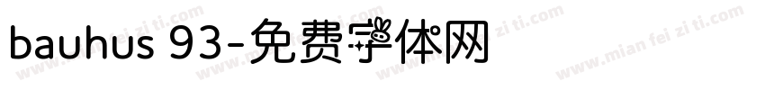 bauhus 93字体转换
